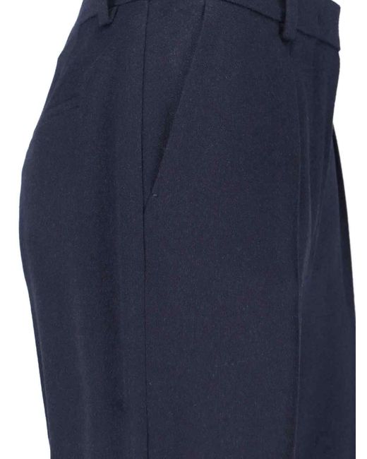 Max Mara Black Carbone Pleated Trousers