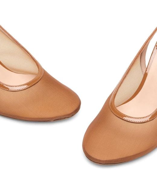 Stuart Weitzman Natural Bareitall Slingback 85