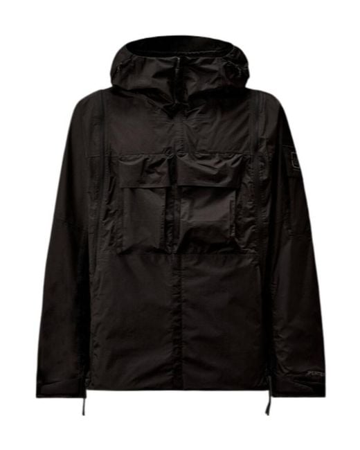 C P Company Black Metropolis Transformable Hooded Jacket for men