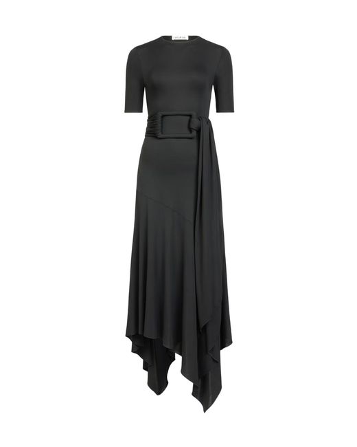 Alaïa Black Belted Jersey Dress