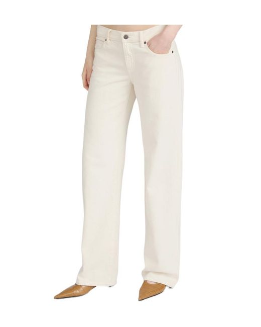 FRAME White Belt Loop Jeans