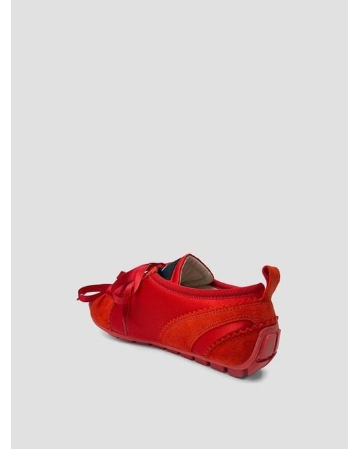 Simone Rocha Red Ribbon Sneakers