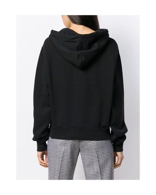 Off-White c/o Virgil Abloh Black Logo Character Printed Hooded Hoodie