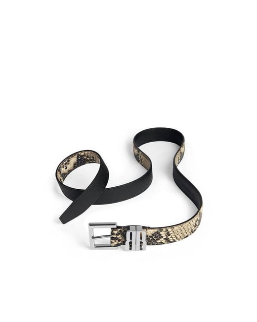 Balenciaga White Bb Editor Belt