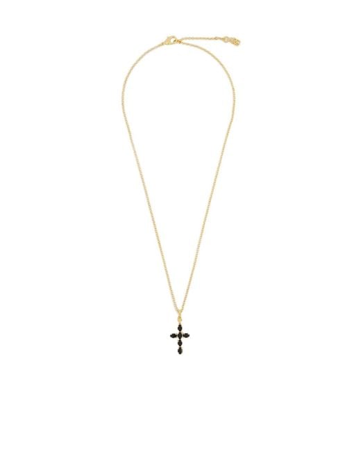 Dolce & Gabbana White Cross Charm Necklace