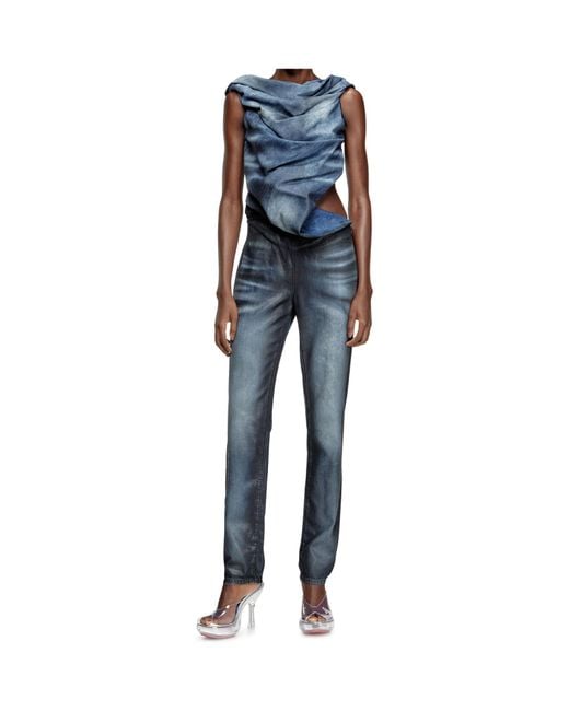 DIESEL Blue De-Clodia-Fsg Denim Jumpsuit