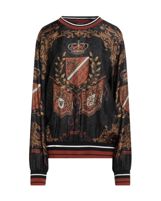 Dolce & Gabbana Black Printed Sweatshirts
