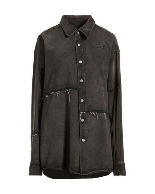 MM6 by Maison Margiela Black Colored Denim Jacket