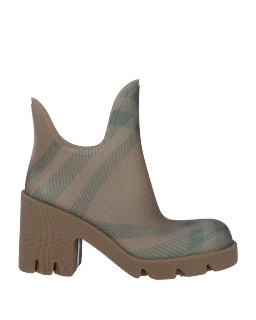 Burberry Brown Checkered Rain Boots