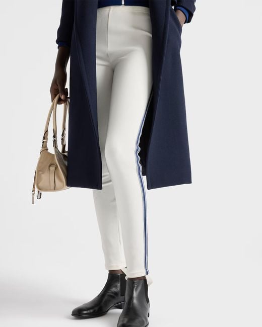 Prada White Fleece Leggings