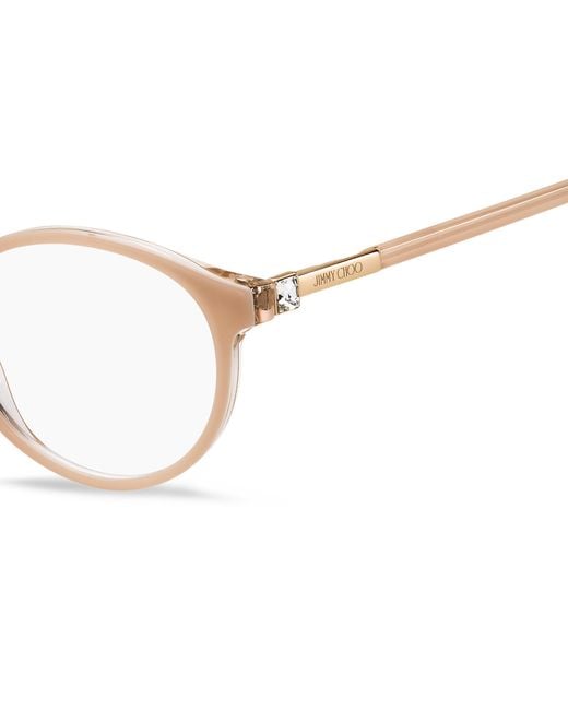 Jimmy Choo White Eyewear Jc272 Crystal Pantos Glasses