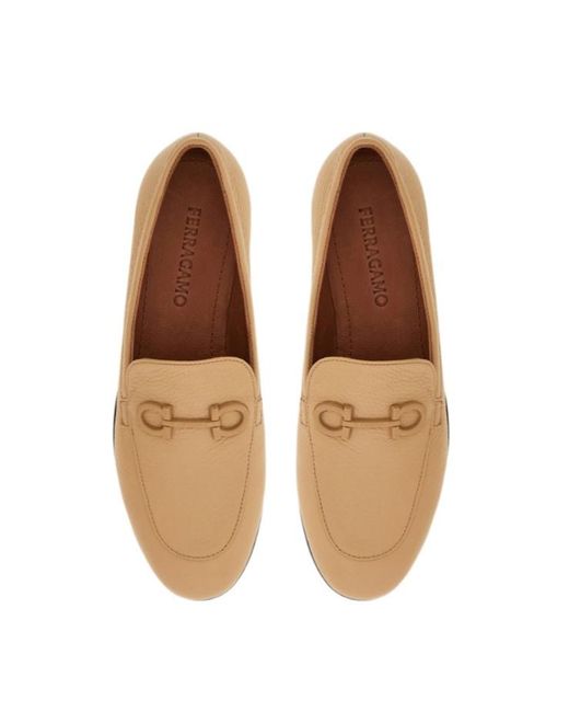Ferragamo Brown Gancini Loafer