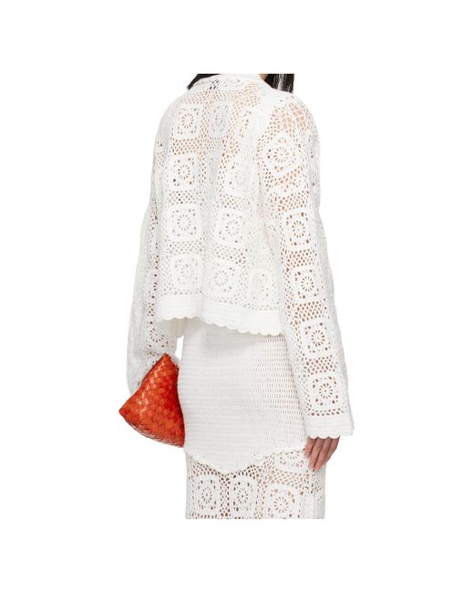 Holzweiler White Rosie Crochet Cardigan