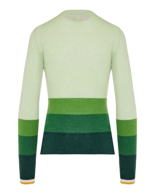 LaDoubleJ Green Tones Striped Sweater