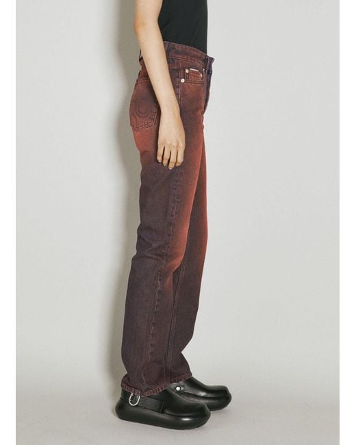 Eytys Red Jeans With Belt Loops