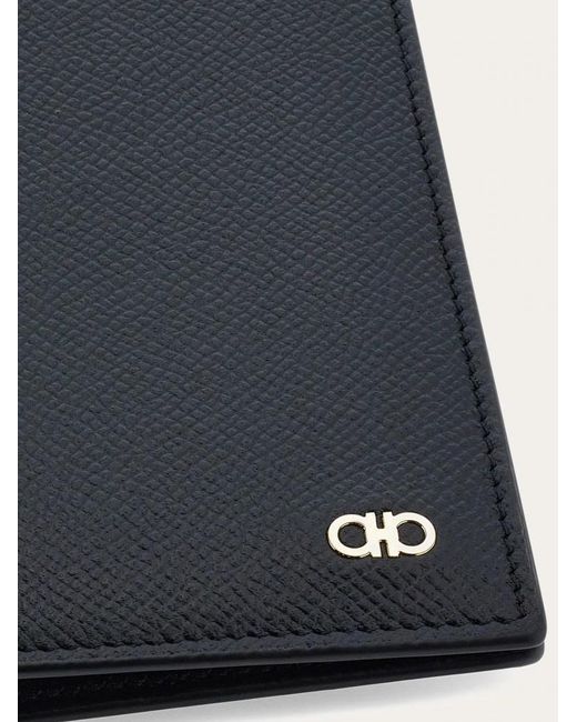 Ferragamo Black Ferragamo Logo Plaque Bi-Fold Wallet for men