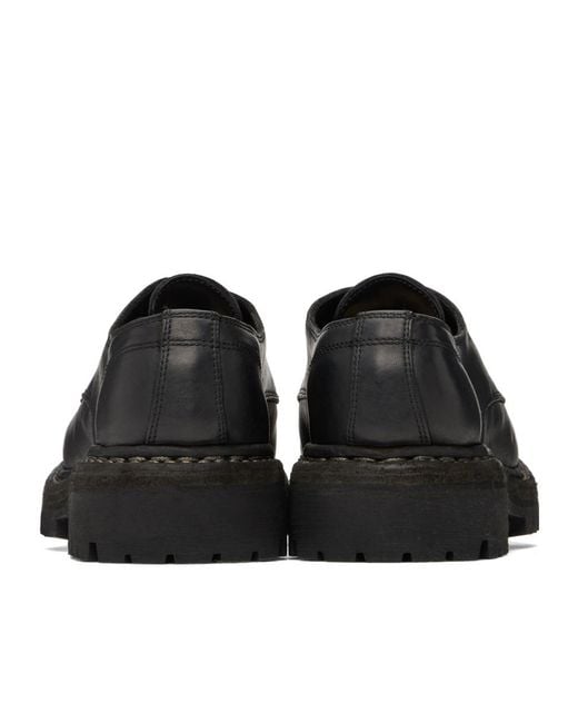Guidi Black Lacing Closed Derby Shoes for men