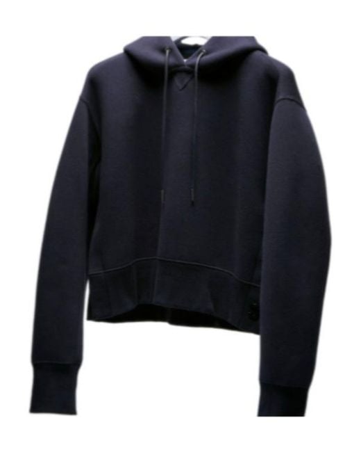 Sacai Blue Drawstring Long-Sleeved Hoodie
