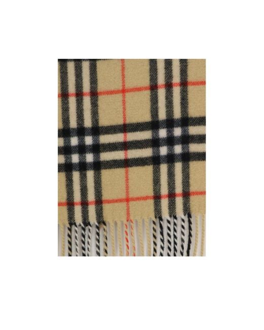 Burberry Metallic Check Fringed Scarf for men