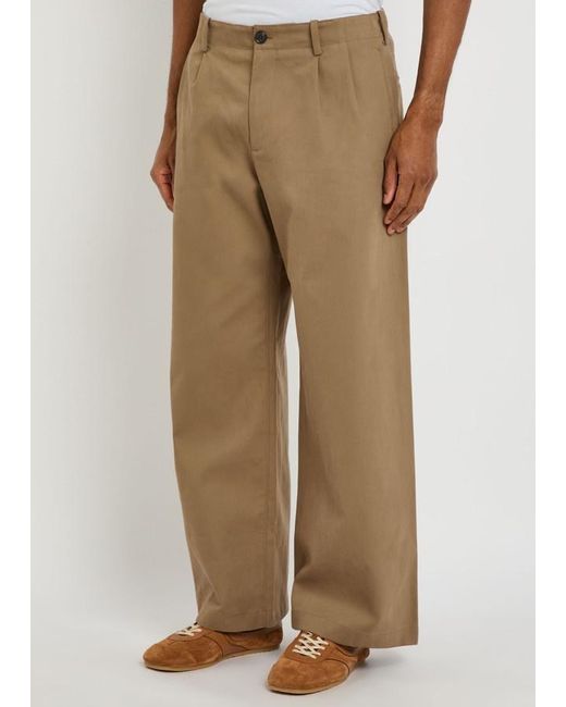 Our Legacy Natural Bridge Wide-Leg Chino Trousers for men