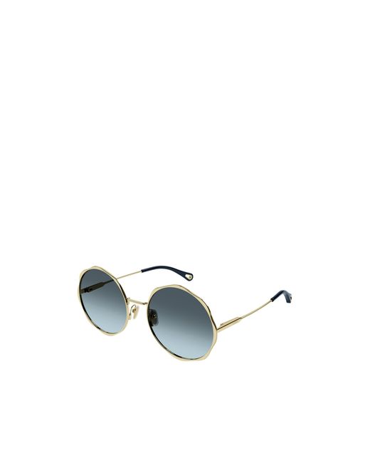 Chloé Blue Chloé Eyewear Round Frame Sunglasses