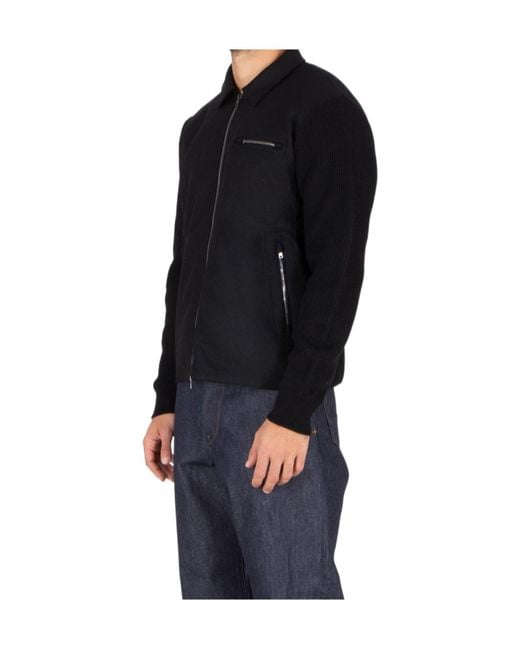 Herno Blue Zip Cashmere Cardigan for men