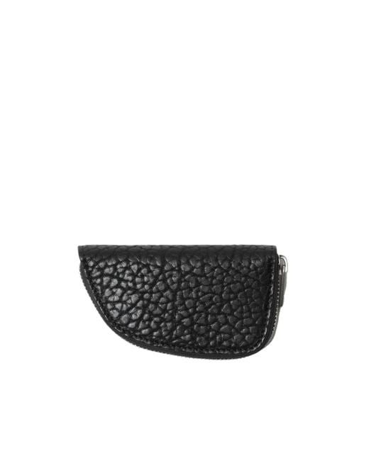 Burberry Black Logo Patch Zipped Coin Purse for men