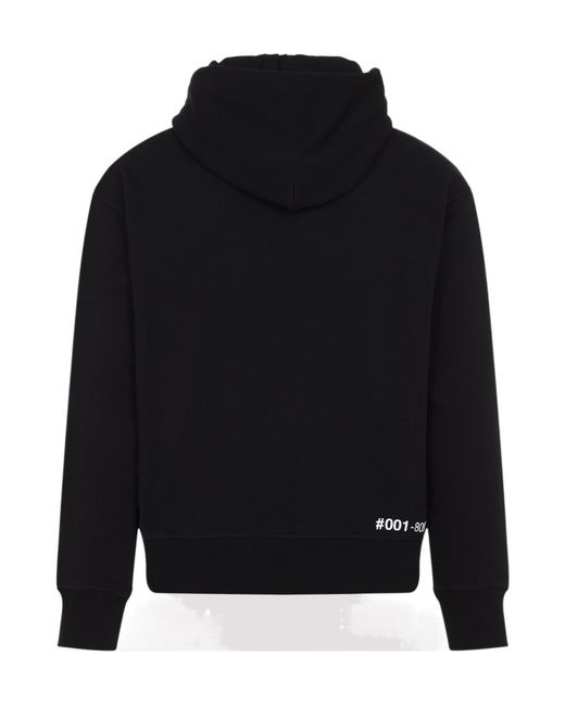 Moncler Black Grenoble Logo Printed Jersey Hoodie for men