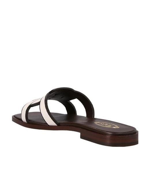 Tod's White Chain Slip-On Sandals