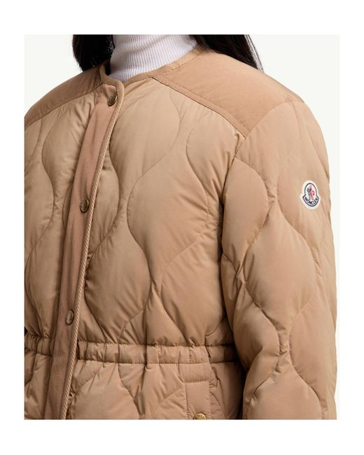 Moncler Brown Quintin 3-In-1 Shearling-Trimmed Short Quilted Jacket
