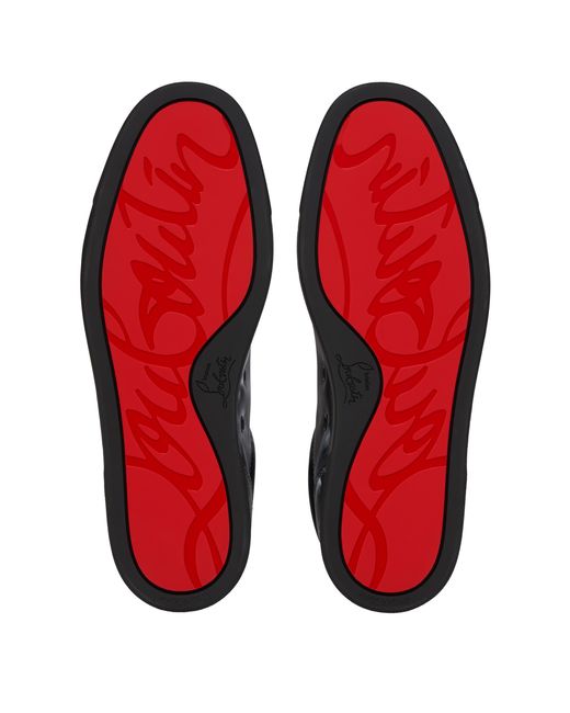 Christian Louboutin Black Louis Jr Canopy Graphic-Print Sneakers for men