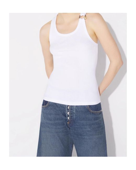 Jean Paul Gaultier White Cotton Tank Top