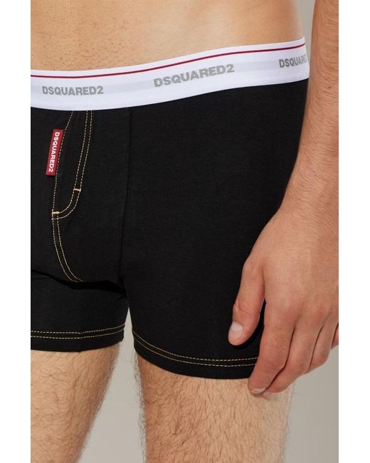 DSquared² Black Boxer Briefs for men