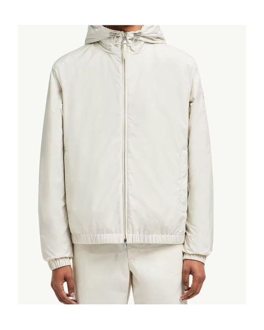 Moncler White Domene Hooded Windbreaker for men