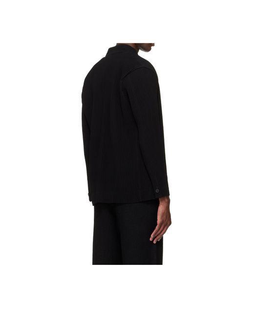 Homme Plissé Issey Miyake Black Homme Plissé Issey Miyake Tuxedo Pleated Jacket for men