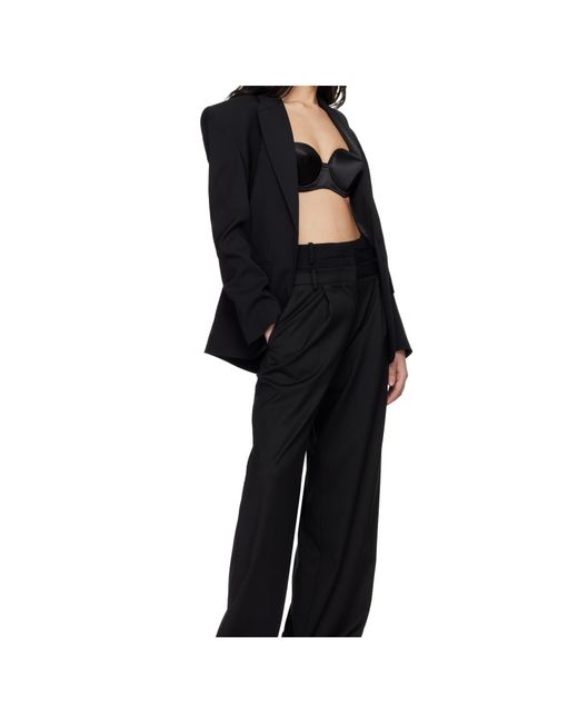 Dolce & Gabbana Black Conical Cups Satin Balconette Bra