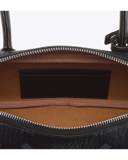 MCM Black Aren Visetos Shoulder Bag