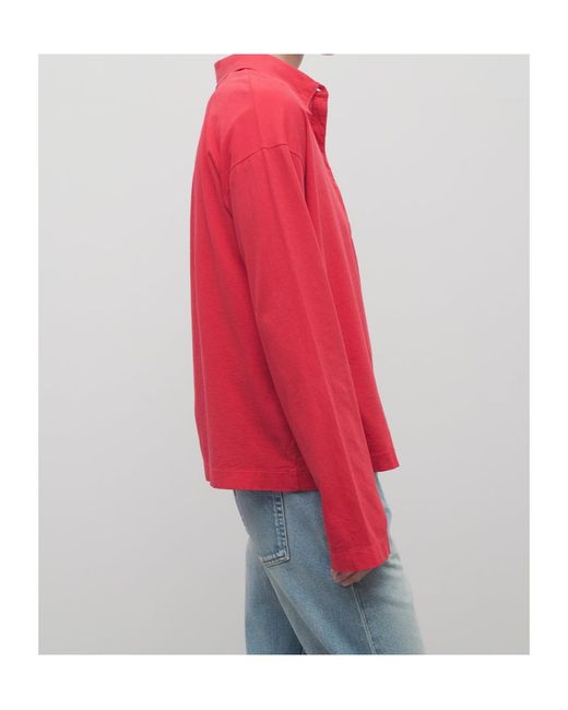 The Row Red Roddie Polo Top