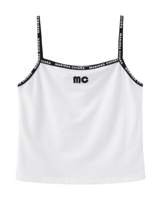 Marissa Chiara White Logo Camisole