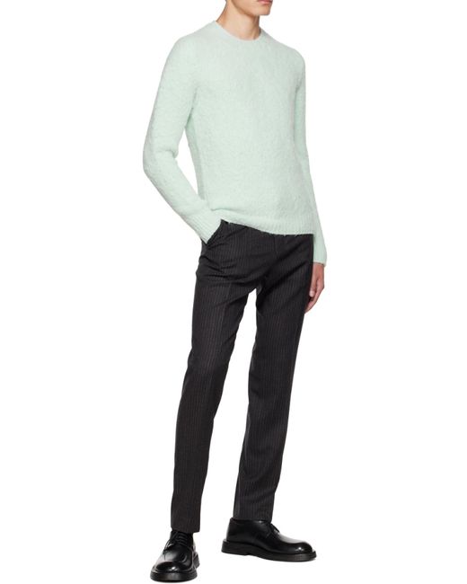 AMI Blue Long-Sleeved Crew-Neck Jumper for men