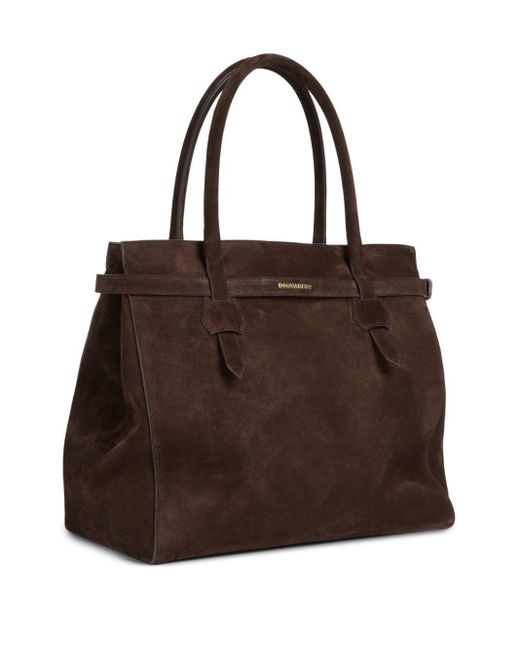 DSquared² Brown Suede Tote Bag for men