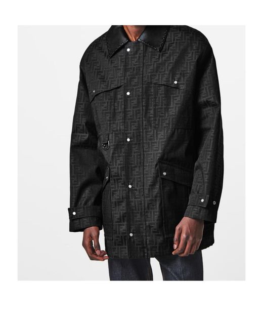 Fendi Black Logo Blouson Jacket for men