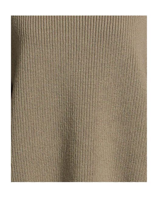 Rick Owens Green Solid-Color Wool Knitted Sweater