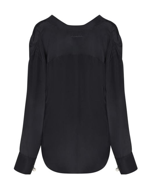 ERMANNO FIRENZE Blue Long-Sleeve Blouse