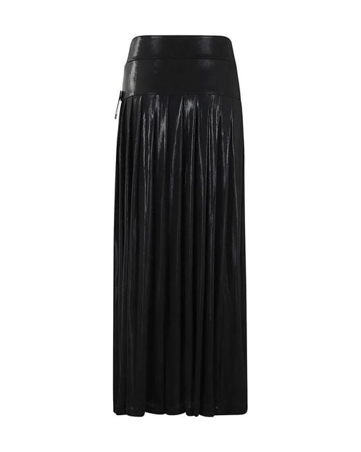 Norma Kamali Black Pleated Skirt