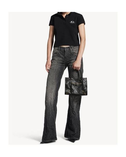 Balenciaga Black Le City Mini Tote Bag