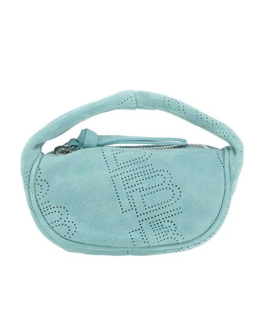 By Far Blue Cush Micro Tote Bag