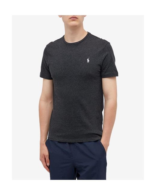 Polo Ralph Lauren Black Pony Embroidered Crewneck T-Shirt for men