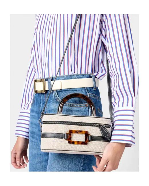 Roger Vivier Metallic Zipped Handbag