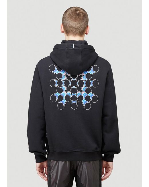McQ Alexander McQueen Black Fantasma Slogan Print Hoodie for men